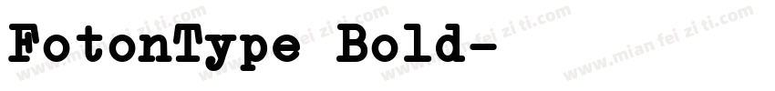FotonType Bold字体转换